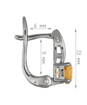 Женские Серьги_Серебро .925_ЦИТРИН__4-Лазурит-Онлайн