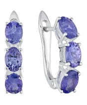 Женские Серьги_Серебро .925_ТАНЗАНИТ__2-Лазурит-Онлайн