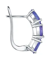 Женские Серьги_Серебро .925_ТАНЗАНИТ__3-Лазурит-Онлайн