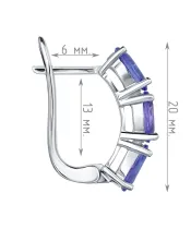 Женские Серьги_Серебро .925_ТАНЗАНИТ__4-Лазурит-Онлайн