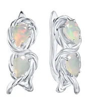 Женские Серьги_Серебро .925_ОПАЛ__2-Лазурит-Онлайн