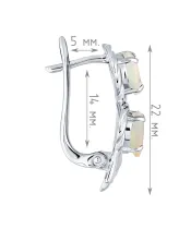 Женские Серьги_Серебро .925_ОПАЛ__4-Лазурит-Онлайн