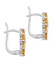 Женские Серьги_Серебро .925_ЦИТРИН__3-Лазурит-Онлайн