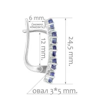 Женские Серьги_Серебро .925_САПФИР__2-Лазурит-Онлайн