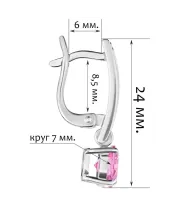 Женские Серьги_Серебро .925__Нанокристалл_2-Лазурит-Онлайн