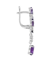 Женские Серьги_Серебро .925_АМЕТИСТ_Нанокристалл_2-Лазурит-Онлайн