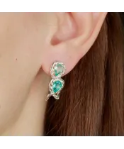 Женские Серьги_Серебро .925_АПАТИТ__3-Лазурит-Онлайн