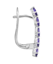 Женские Серьги_Серебро .925__Нанокристалл_2-Лазурит-Онлайн