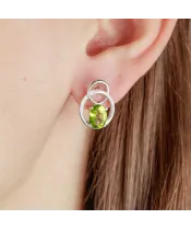 Женские Серьги_Серебро .925_ХРИЗОЛИТ__3-Лазурит-Онлайн