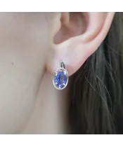 Женские Серьги_Серебро .925_ТАНЗАНИТ__3-Лазурит-Онлайн