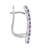 Женские Серьги_Серебро .925_АМЕТИСТ__2-Лазурит-Онлайн