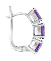 Женские Серьги_Серебро .925_АМЕТИСТ__2-Лазурит-Онлайн