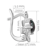 Женские Серьги_Серебро .925_ОПАЛ__2-Лазурит-Онлайн