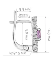 Женские Серьги_Серебро .925_АМЕТИСТ_Нанокристалл_2-Лазурит-Онлайн