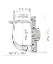 Женские Серьги_Серебро .925_ЛУННЫЙ КАМЕНЬ_Нанокристалл_2-Лазурит-Онлайн