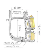 Женские Серьги_Серебро .925_ОПАЛ_Нанокристалл_2-Лазурит-Онлайн