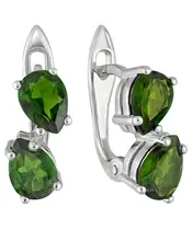 Женские Серьги_Серебро .925_ХРОМДИОПСИД__2-Лазурит-Онлайн