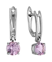 Женские Серьги_Серебро .925_АМЕТИСТ__2-Лазурит-Онлайн