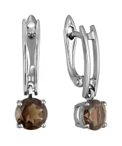 Женские Серьги_Серебро .925_РАУХТОПАЗ__2-Лазурит-Онлайн