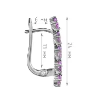 Женские Серьги_Серебро .925_АМЕТИСТ__4-Лазурит-Онлайн