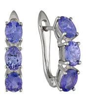 Женские Серьги_Серебро .925_ТАНЗАНИТ__2-Лазурит-Онлайн