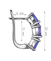 Женские Серьги_Серебро .925_ТАНЗАНИТ__4-Лазурит-Онлайн