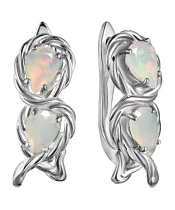 Женские Серьги_Серебро .925_ОПАЛ__2-Лазурит-Онлайн