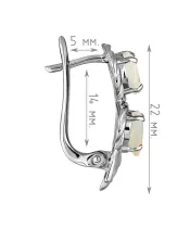 Женские Серьги_Серебро .925_ОПАЛ__4-Лазурит-Онлайн