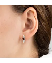 Женские Серьги_Серебро .925_РАУХТОПАЗ_Нанокристалл_3-Лазурит-Онлайн