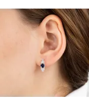 Женские Серьги_Серебро .925_ИОЛИТ_Нанокристалл_3-Лазурит-Онлайн