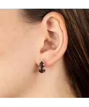 Женские Серьги_Серебро .925_РАУХТОПАЗ_Нанокристалл_3-Лазурит-Онлайн