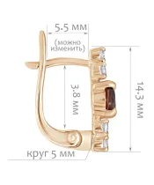 Женские Серьги_Серебро .925_ГРАНАТ_Нанокристалл_2-Лазурит-Онлайн