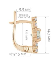 Женские Серьги_Серебро .925_ТОПАЗ_Нанокристалл_2-Лазурит-Онлайн