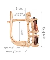 Женские Серьги_Серебро .925_ГРАНАТ_Нанокристалл_2-Лазурит-Онлайн
