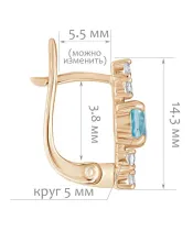 Женские Серьги_Серебро .925_ТОПАЗ_Нанокристалл_2-Лазурит-Онлайн