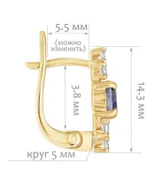 Женские Серьги_Серебро .925_ИОЛИТ_Нанокристалл_2-Лазурит-Онлайн