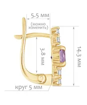 Женские Серьги_Серебро .925_АМЕТИСТ_Нанокристалл_2-Лазурит-Онлайн