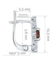 Женские Серьги_Серебро .925_ГРАНАТ_Нанокристалл_2-Лазурит-Онлайн