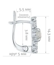 Женские Серьги_Серебро .925_ЛУННЫЙ КАМЕНЬ_Нанокристалл_2-Лазурит-Онлайн