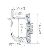 Женские Серьги_Серебро .925_ТОПАЗ_Нанокристалл_2-Лазурит-Онлайн