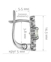 Женские Серьги_Серебро .925_ТОПАЗ_Нанокристалл_2-Лазурит-Онлайн
