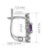 Женские Серьги_Серебро .925_АМЕТИСТ_Нанокристалл_2-Лазурит-Онлайн