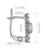 Женские Серьги_Серебро .925_ЛУННЫЙ КАМЕНЬ_Нанокристалл_2-Лазурит-Онлайн