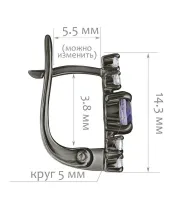Женские Серьги_Серебро .925_ИОЛИТ_Нанокристалл_2-Лазурит-Онлайн