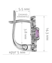 Женские Серьги_Серебро .925_АМЕТИСТ_Нанокристалл_2-Лазурит-Онлайн