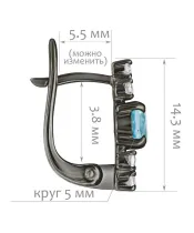 Женские Серьги_Серебро .925_ТОПАЗ_Нанокристалл_2-Лазурит-Онлайн