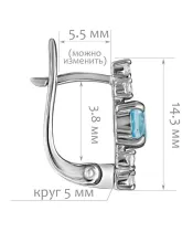 Женские Серьги_Серебро .925_ТОПАЗ_Нанокристалл_2-Лазурит-Онлайн