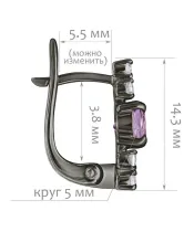 Женские Серьги_Серебро .925_АМЕТИСТ_Нанокристалл_2-Лазурит-Онлайн