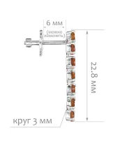 Женские Серьги_Серебро .925_ЦИТРИН__2-Лазурит-Онлайн