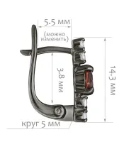 Женские Серьги_Серебро .925_ГРАНАТ_Нанокристалл_2-Лазурит-Онлайн